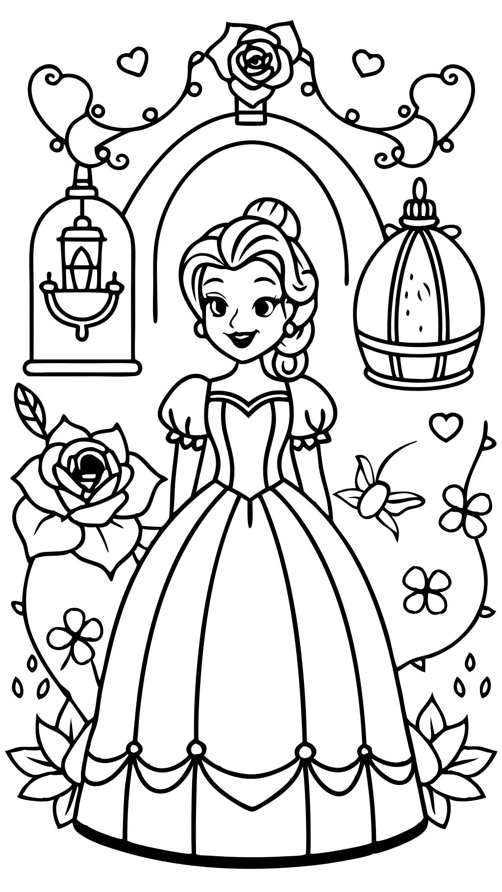 belle coloring page